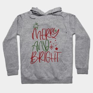 merry and bright christmas happy kids holidays Hoodie